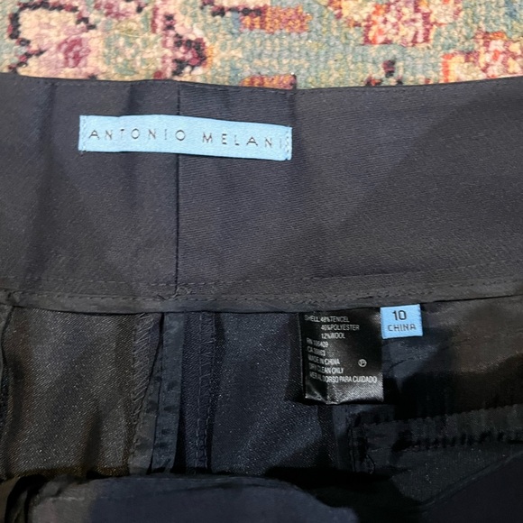 WILL NOT TAKE LESS NWT Antonio Melani Antonio Fit Flare Leg Navy Slacks - Picture 7 of 9